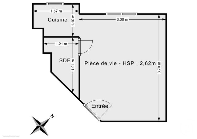 Afficher la photo en grand Appartement F1 à vendre - 1 pièce - 14.0 m2 - PARIS - 75011 - ILE-DE-FRANCE - Century 21 Chorus Saint-Antoine