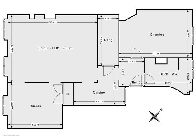 Appartement F3 à vendre - 3 pièces - 52.02 m2 - PARIS - 75011 - ILE-DE-FRANCE - Century 21 Chorus Saint-Antoine