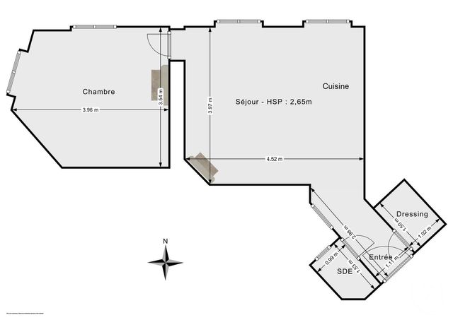 Appartement à vendre - 2 pièces - 36.25 m2 - PARIS - 75019 - ILE-DE-FRANCE - Century 21 Chorus Saint-Antoine