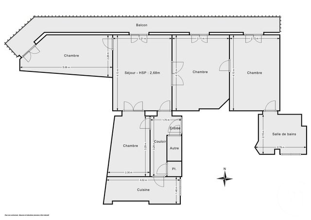 Appartement F4 à vendre - 4 pièces - 73.0 m2 - PARIS - 75012 - ILE-DE-FRANCE - Century 21 Chorus Saint-Antoine
