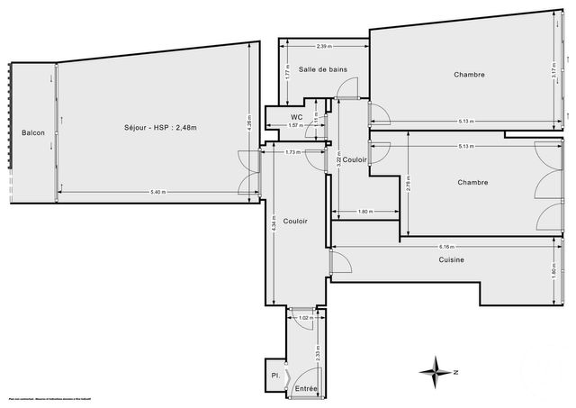 Appartement F3 à vendre - 3 pièces - 79.0 m2 - PARIS - 75011 - ILE-DE-FRANCE - Century 21 Chorus Saint-Antoine