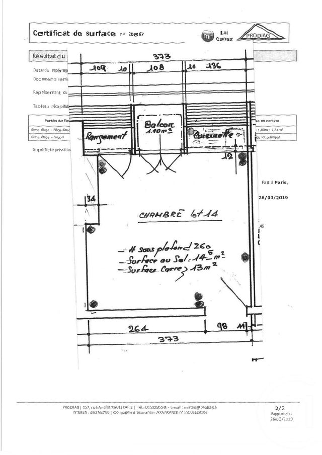 Appartement Studette à vendre - 1 pièce - 15.18 m2 - PARIS - 75011 - ILE-DE-FRANCE - Century 21 Chorus Saint-Antoine