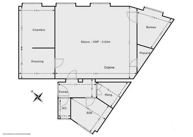 Appartement F2 bis à vendre - 3 pièces - 51.0 m2 - PARIS - 75011 - ILE-DE-FRANCE - Century 21 Chorus Saint-Antoine
