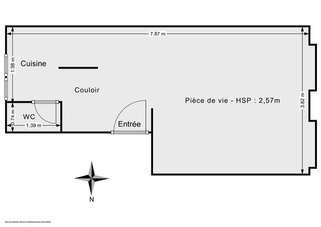 Appartement Studio à vendre - 1 pièce - 26.37 m2 - PARIS - 75012 - ILE-DE-FRANCE - Century 21 Chorus Saint-Antoine