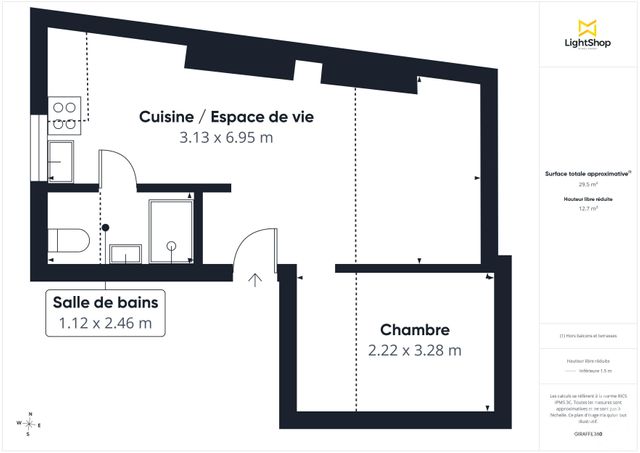 Appartement F2 à vendre - 2 pièces - 25.0 m2 - PARIS - 75006 - ILE-DE-FRANCE - Century 21 Chorus Saint-Antoine
