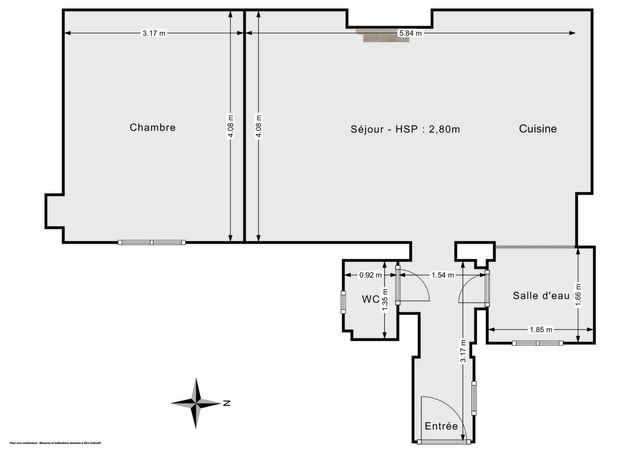 Appartement F2 à vendre - 2 pièces - 44.0 m2 - PARIS - 75011 - ILE-DE-FRANCE - Century 21 Chorus Saint-Antoine