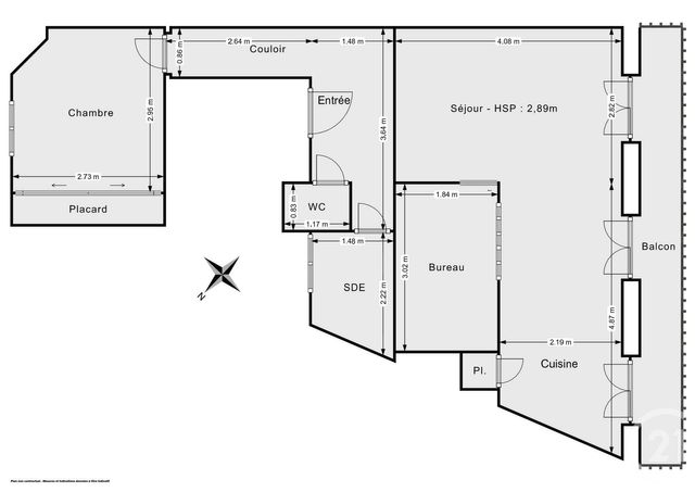 Appartement à vendre - 3 pièces - 50.0 m2 - PARIS - 75011 - ILE-DE-FRANCE - Century 21 Chorus Saint-Antoine