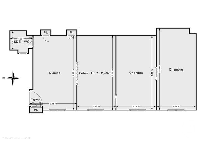 Appartement à vendre - 3 pièces - 45.44 m2 - PARIS - 75011 - ILE-DE-FRANCE - Century 21 Chorus Saint-Antoine