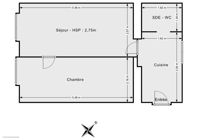 Appartement F2 à vendre - 2 pièces - 35.25 m2 - PARIS - 75011 - ILE-DE-FRANCE - Century 21 Chorus Saint-Antoine