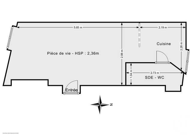 Afficher la photo en grand Appartement Studio à vendre - 1 pièce - 25.5 m2 - PARIS - 75011 - ILE-DE-FRANCE - Century 21 Chorus Saint-Antoine