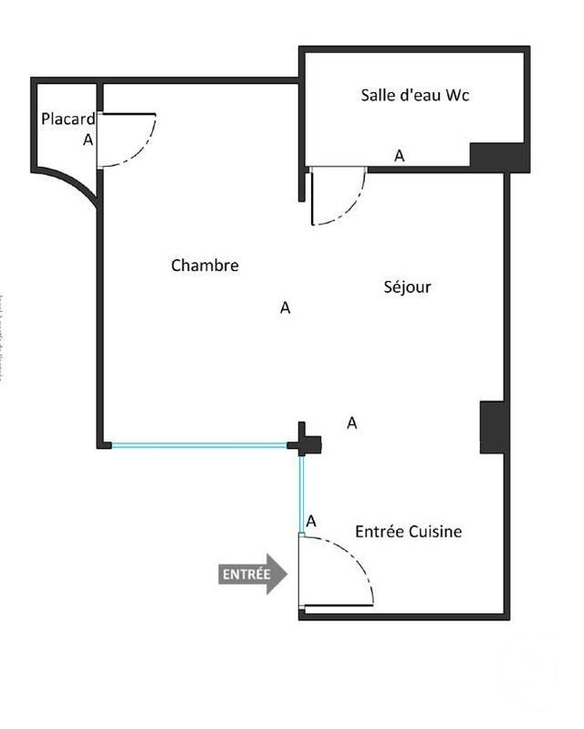 Appartement F2 à vendre - 2 pièces - 28.06 m2 - PARIS - 75011 - ILE-DE-FRANCE - Century 21 Chorus Saint-Antoine